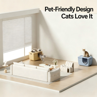 Caja de arena gigante cubierta para gatos, inodoro para gatos con capota extra grande, antisalpicaduras, a prueba de olores, antipolvo para gatos grandes
