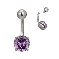 Zicon femmes en acier inoxydable corps bijoux à la mode nombril ventre anneau Piercing et clou pour nombril Piercing