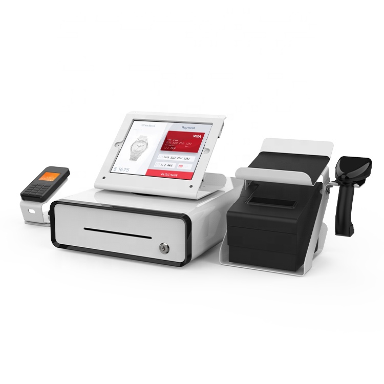 Элегантный планшет POS супермаркет все в одном кассовый ящик pos система
