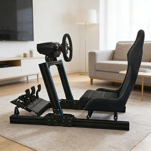 Support <span class=keywords><strong>de</strong></span> volant <span class=keywords><strong>de</strong></span> simulateur <span class=keywords><strong>de</strong></span> course pliable en alliage d'aluminium 4080 à entraînement direct, réglable, pour vente en gros - Product Image 1