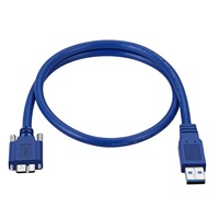 Kabel Kamera USB 3.0 Tipe A Male Ke Mikro B USB3.0, Kabel Kamera Usb 3.0 dengan Pengunci Sekrup untuk Penglihatan Mesin