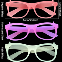 Monture de lunettes ronde rose fluorescent très tendance, accessoire parfait pour les cabines photo, les soirées UV et les célébrations festives