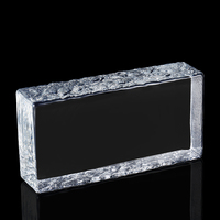 Briques de verre de cristal de vente directe d'usine modèles de cristal de glace latérale brique de cristal exquise