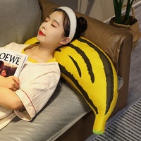 Ensemble de coussins géants en peluche banane, coussin réaliste en forme de fruit rayé, OEM ODM, vente en gros personnalisée en vrac