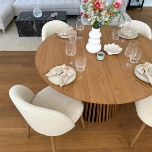 Andi hiện đại sang trọng vòng ngoài trời đồ nội thất nhà hàng và căn hộ bàn ăn gỗ mở rộng - Product Image 5