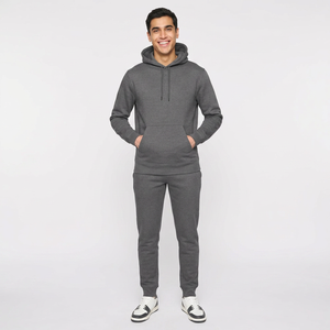 Conjunto Deportivo de Sudadera con Capucha y Pantalones Deportivos con Logotipo Personalizado Finer Threads, 100% Algodón, Ecológico, Transpirable, Reversible, Ropa Urbana Unisex - Product Image 1