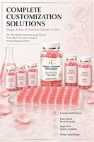 Gummies de Collagène Marin Acide Hyaluronique Vitamine C 500mg 50mg 60mg Non-OGM Naturel OEM Marque Privée Personnalisée