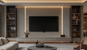Gabinetes de Almacenamiento Modulares de <span class=keywords><strong>Madera</strong></span> Ecológica Hechos <span class=keywords><strong>a</strong></span> <span class=keywords><strong>Medida</strong></span>, para Sala de Estar y Dormitorio, Diseño Moderno, Colores y Tamaños Personalizables - Product Image 2