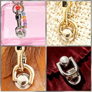 PCS D Rings For <b>Purse</b> Straps Gold Silver Degree Rotatable Metal D Ring Hardware With Stud Screw Ball Rivets Metal Bag Hardware C - Product Image 6
