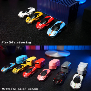 Nouveau pour modèle de voiture RC à l'échelle 1/64, mini boîtier en alliage rechargeable, télécommande 2,4 GHz avec application, chargeur réglable, télécommande - Product Image 6