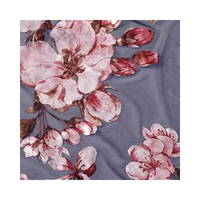 Chine shaoxing maille tissu polyester numérique bronze imprimé fleur pour robe vêtement vêtement textile personnalisé élastique mode