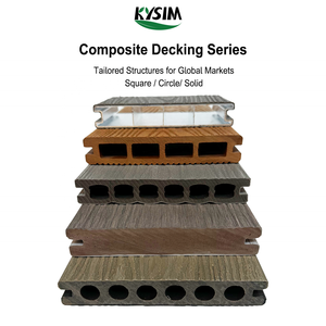 ECO Friendly Anti UV Outdoor Solid Waterproof High Strength Solid Wooden WPC Wood Plastic Exterior Composite <strong>Decking</strong> - Product Image 2