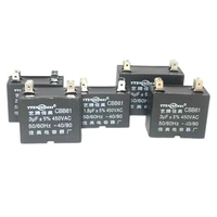 Venta directa de fábrica, condensadores de película de CA CBB60CBB61 de alta calidad, 450V1uf 2.5uf-80uf, condensadores para ventiladores de techo y lavadoras