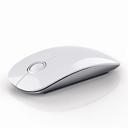 RAPIQUE Ergonomic Slim Wireless Mouse (USB) Optical Sensor 1600 DPI Quiet Click Low Power Portable for Laptop & Tablet White 258