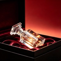 Flacon vide en verre transparent de 3 ml pour Attar Arabe, décoratif, en cristal, pour huile d'Oud et huiles essentielles