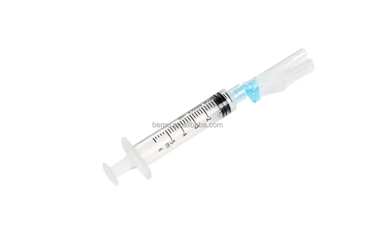 Factory Direct Supply Sterile Safety Hypodermic Needle Disposable 3 ml Luer Lock Syringe With Safety Needle For Medical Use