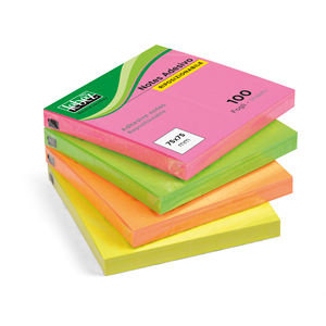 LEBEZ - PAPIER MEMO NÉON ASSORTI 100 FEUILS 7,5X7,5 - Product Image 1