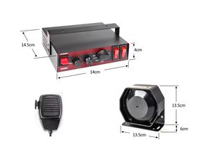 ลำโพงไซเรนโทรโข่งเตือนภัยโทรโข่งสำหรับรถยนต์รถบรรทุก12V 200W มีเสียงดัง130dB 9เสียง - Product Image 5