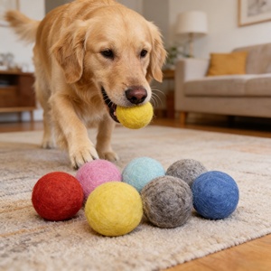 Evcil Hayvan Malzemeleri Tedarikçileri Özel Logolu Çevre Dostu Atılabilir Köpek Çiğneme Oyuncakları Toptan Evcil Hayvan Tenis Topları İnteraktif Köpek Oyuncak Topu - Product Image 2