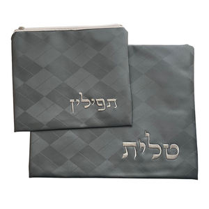 定制您的设计希伯来刺绣塔利特包金色PU Tefillin包犹太 - Product Image 3