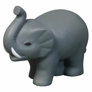 Custom Logo Promotion PU Foam <b>Elephant</b> Shape Anti-Stress Soft Toy Stress Ball - Product Image 1