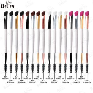 Pinceaux à sourcils à poudre pour les yeux et le <span class=keywords><strong>contour</strong></span> du fond de teint à poils souples personnalisés Pinceau correcteur professionnel à tête carrée Pinceau à sourcils sauvages - Product Image 5