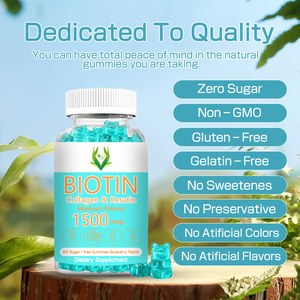 ODM Private Label Hot Sell Hair Skin <b>and</b> Nails Gummies Vitamin C Zinc for Women <b>and</b> Men 15000 Mcg <b>Biotin</b> with <b>Collagen</b> Gummies - Product Image 3