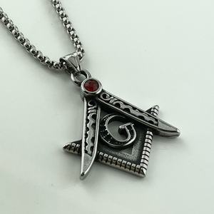 Mason AG Charm Pendant Stainless Steel Freemasons <b>Masonic</b> Letters AG Pendant Jewelry Man <b>Gifts</b> - Product Image 5