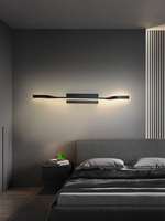 Lampe murale de style minimaliste nordique, simple et moderne, lampe de chevet pour chambre à coucher, bande LED longue, salon, fond de télévision, lampe d'allée