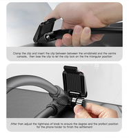 360 bras camion voiture réglable Smartphone téléphone portable mobile téléphone intelligent tableau de bord pare-brise support Clip support sur tableau de bord