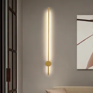 Uzun duvar lambaları uzun şerit led dönen duvar lambaları modern minimalist led ışık duvar lambası