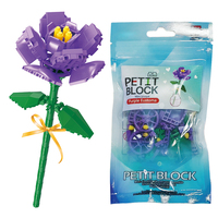 Ziplock sac Pack chaud bricolage assemblage en plastique Bouquet ensemble jouet fleur brique blocs de construction