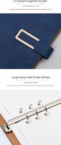 Premium <b>A5</b> <b>Binder</b> Notebook Customizable with Logo Ideal for Business Meetings Office Supplies Promotion High Quality - Product Image 4