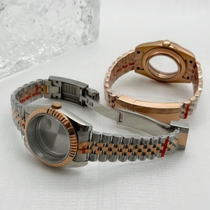 Boîtier de montre en acier inoxydable noir de 36/39 mm avec bracelet Jubilee, boucle réglable, compatible avec les mouvements <span class=keywords><strong>Seiko</strong></span> <span class=keywords><strong>NH35</strong></span>/NH36/NH38 - Product Image 6