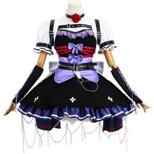 Conjunto de disfraz de Cosplay de juego de héroe para mujer para Carnaval de Halloween incluye vestido de fiesta y peluca para traje de juego de rol - Product Image 4