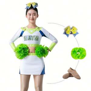 Robe de pom-pom girl à manches longues personnalisée nouvel uniforme pour les équipes de pom-pom girl impression numérique stéréoscopique - Product Image 1
