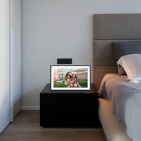 Pros 15,6 "WiFi Smart Photo Frame Frameo Marcos de fotos digitales electrónicos Video HD IPS Pantalla táctil Auto-Rotación Montaje en pared