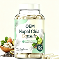 Capsules OEM Nopal Chia 120 unités avec suppléments de figue de Barbarie et de graines de chia