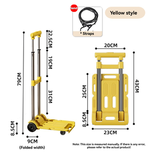 Hot Koop Opvouwbare Kar Draagbare Dolly Lichtgewicht Opvouwbare Bagage Kar Kleine Opvouwbare Vrachtwagen Dolly Met 4 Wielen - Product Image 6