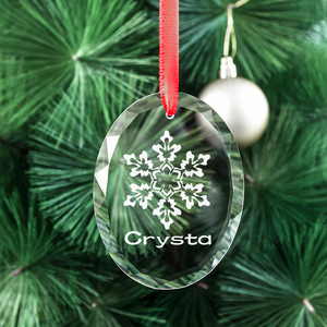 All'ingrosso K9 bianco di vetro ornamenti natalizi personalizzati ciondolo di cristallo personalizzato ornamenti natalizi - Product Image 6