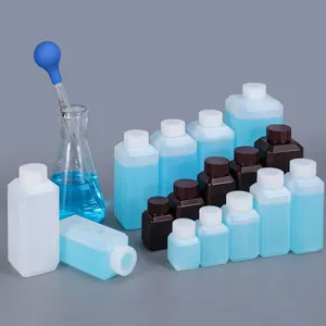 Quadratische HDPE-Kunststoff reagenz flasche mit Innen kappe Neues Material Verdickung behälter Kunden spezifisches Druck logo