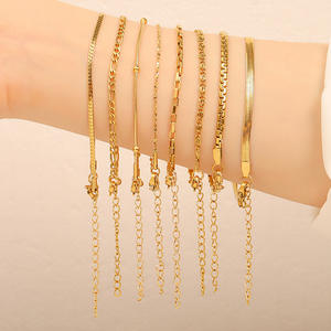 <span class=keywords><strong>Pulsera</strong></span> de cadena de pigmento dorado que combina con todo para mujer, <span class=keywords><strong>pulsera</strong></span> de hueso de serpiente de acero de titanio explosivo, pulseras de eslabones de moda - Product Image 2