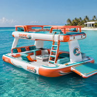 Plateforme flottante gonflable personnalisée OEM pour parcs aquatiques, bars insulaires, hôtels, clubs de plage et locations – Utilisation extérieure sur mesure