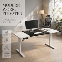 Table de travail réglable en hauteur AOR avec placage en bois massif, moteur unique, idéale pour le travail à domicile, les études, vente en gros pour usines