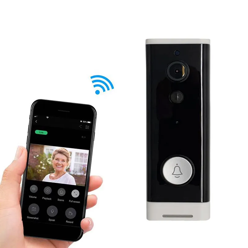 Visual Interfone Wireless Door Bell Camera Night Vision Waterproof Video Deurbel Campainha Sem Fio Wifi Intelligent Doorbell