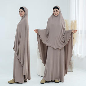 Sharut Vente en gros <span class=keywords><strong>de</strong></span> jilbab modeste <span class=keywords><strong>de</strong></span> haute qualité en Turquie, robe abaya musulmane pour fille, ensemble deux pièces en jersey, burqa longue, jilbab <span class=keywords><strong>de</strong></span> <span class=keywords><strong>prière</strong></span> - Product Image 3