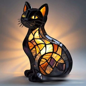Lámpara de Escritorio Decorativa Vintage de Vidrio con Diseño de <span class=keywords><strong>Perro</strong></span>, Linda Lámpara Nocturna de Resina con Forma de Animal, Adorno de Mesa, Regalos de Navidad y Cumpleaños para Niños - Product Image 6