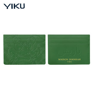 محافظ RFID من نسيج البوليستر النحيف بعلامة تجارية YIKU بشعار مطبوع بالكامل من جلد PU ID - Product Image 4