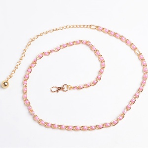 Factory Direct Supply Korean Style Four Seasons Casual Slimming for Women Alloy Pearl Decoration for Skirt <b>Waist</b> <b>Chain</b> Dress - Product Image 2