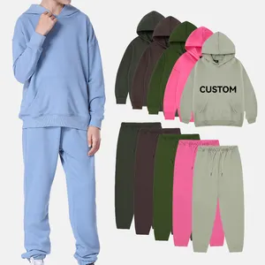 Custom Multi Colors Kids Cotton Sweatsuit Hoodie Set Little Children's Pants Two Piece Set Hoodie and Pants kids hoodie set